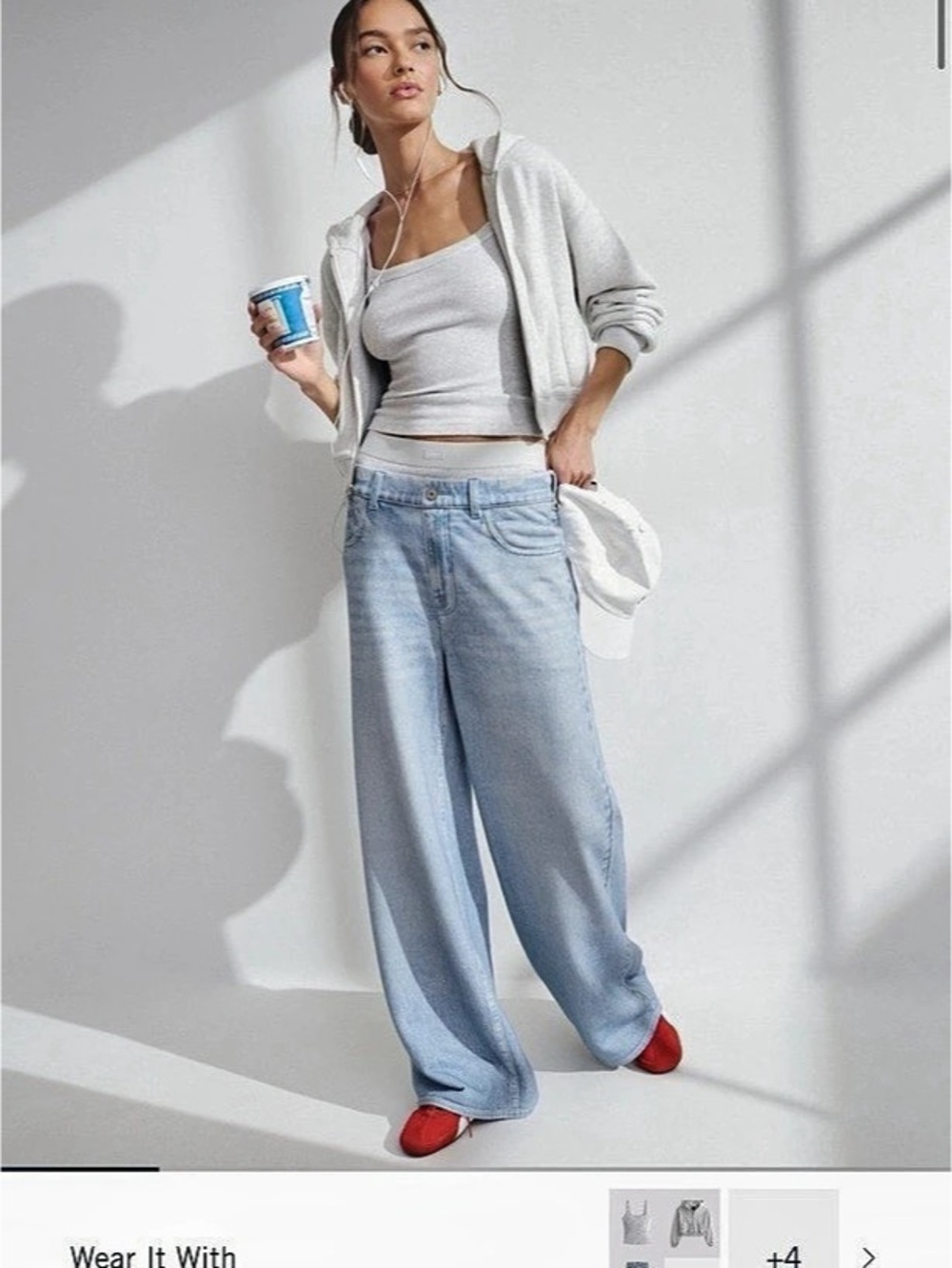 Abercrombie YPB The Go On The Go High Rise Travel Terry Pant Wide